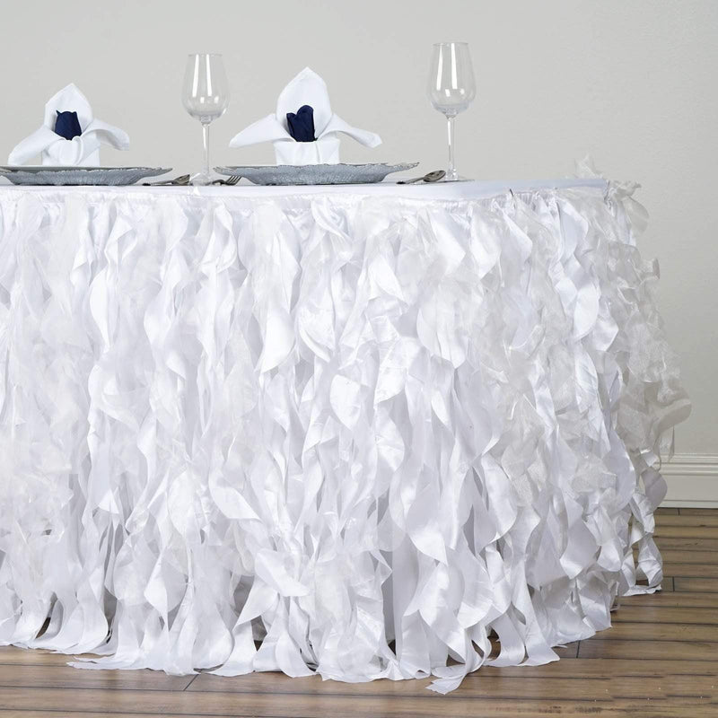 Taffeta Curly Table Skirt