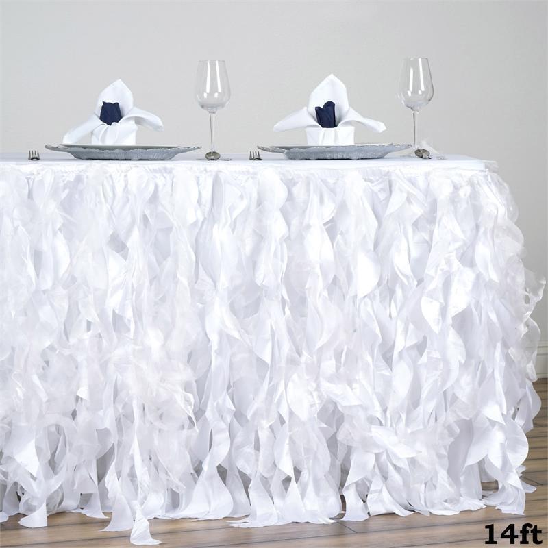 Taffeta Curly Table Skirt