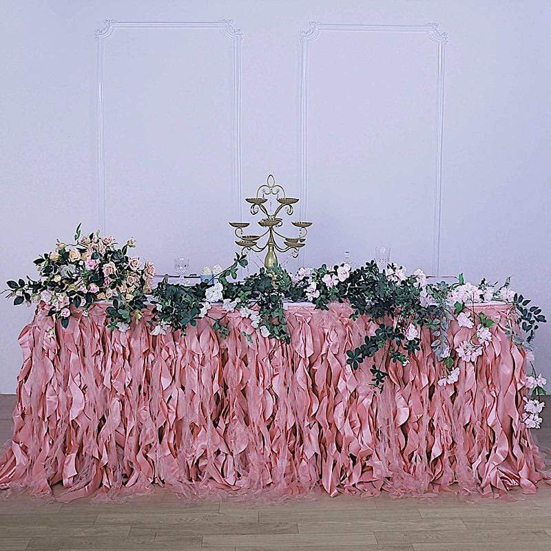 Taffeta Curly Table Skirt