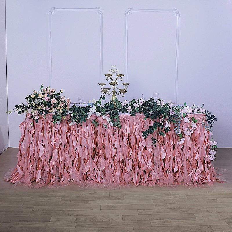 Taffeta Curly Table Skirt