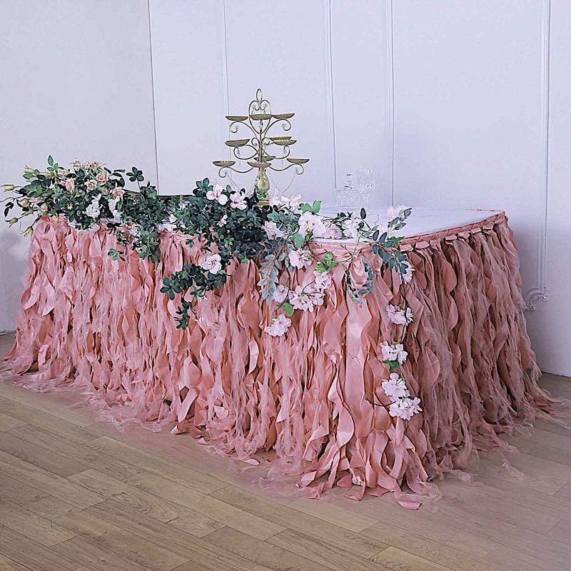 Taffeta Curly Table Skirt