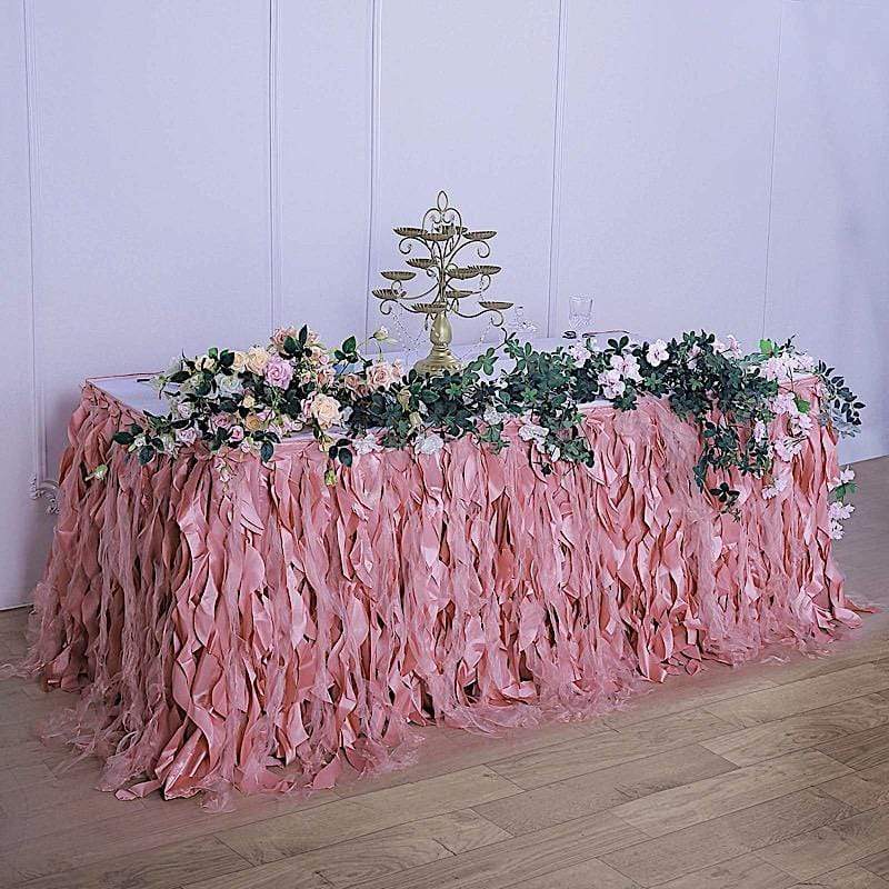 Taffeta Curly Table Skirt