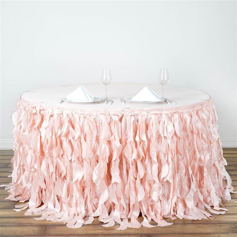 Taffeta Curly Table Skirt