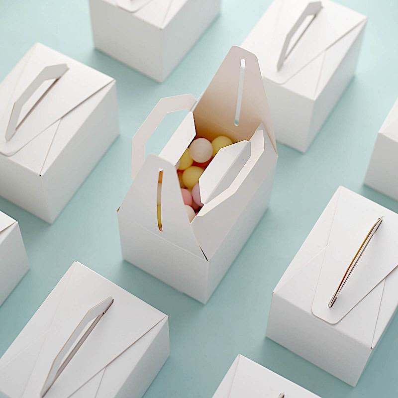 Tote Boxes with Handles for Wedding Favors