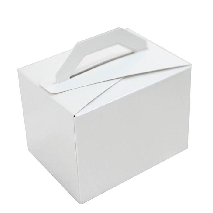 Tote Boxes with Handles for Wedding Favors BOX_18_WHT
