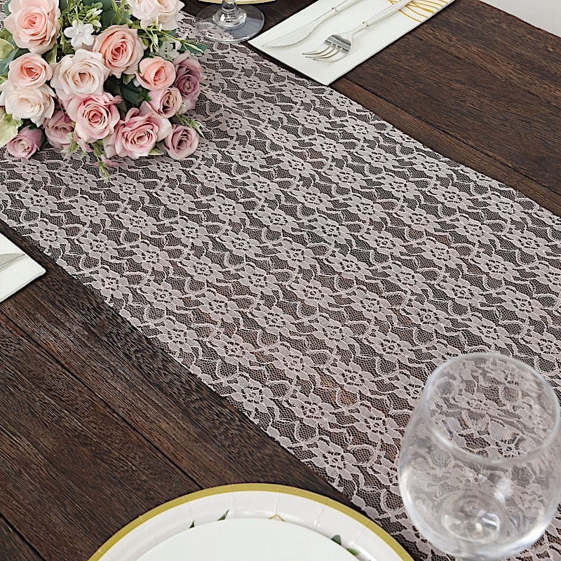 Wedding Lace Flowers Table Runner