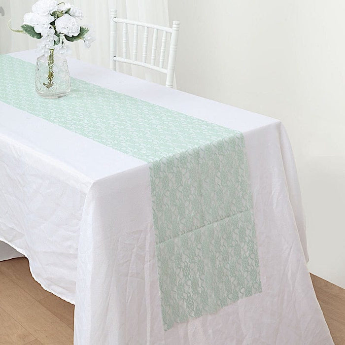Wedding Lace Flowers Table Runner RUN_LACE_SAGE