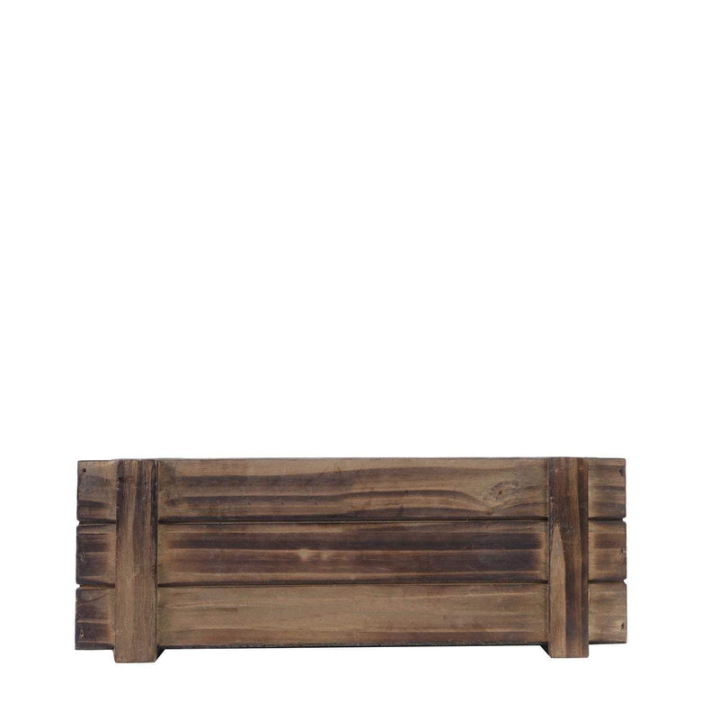 Wood Rectangular Box Planter Holders Centerpieces Dark Brown