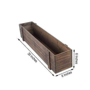 Wood Rectangular Box Planter Holders Centerpieces Dark Brown