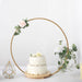 Wood with Round Geometric Metal Arch Cake Display Stand - Gold
